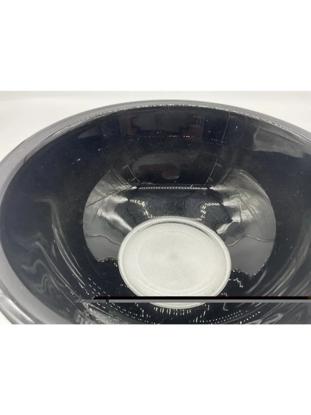 Pyrex Vintage Nesting Mixing Bowls Clear Bottom Black Set of 3 - 322 / 325 / 325